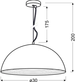 Sklep Kaja Lampa wisząca z kopułowym kloszem 31-26361 DORADA | Kaja Oświetlenie* Randole Tradycyjne