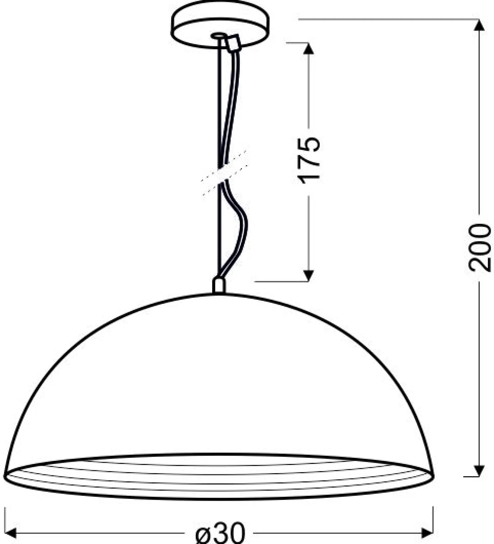 Sklep Kaja Lampa wisząca z kopułowym kloszem 31-26361 DORADA | Kaja Oświetlenie* Randole Tradycyjne