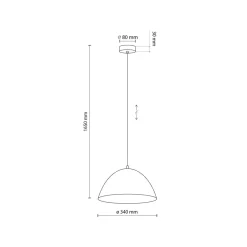 Sklep Kaja Lampa wisząca z kopułowym kloszem TK 10263 FARO OCHRA | Kaja Cheap