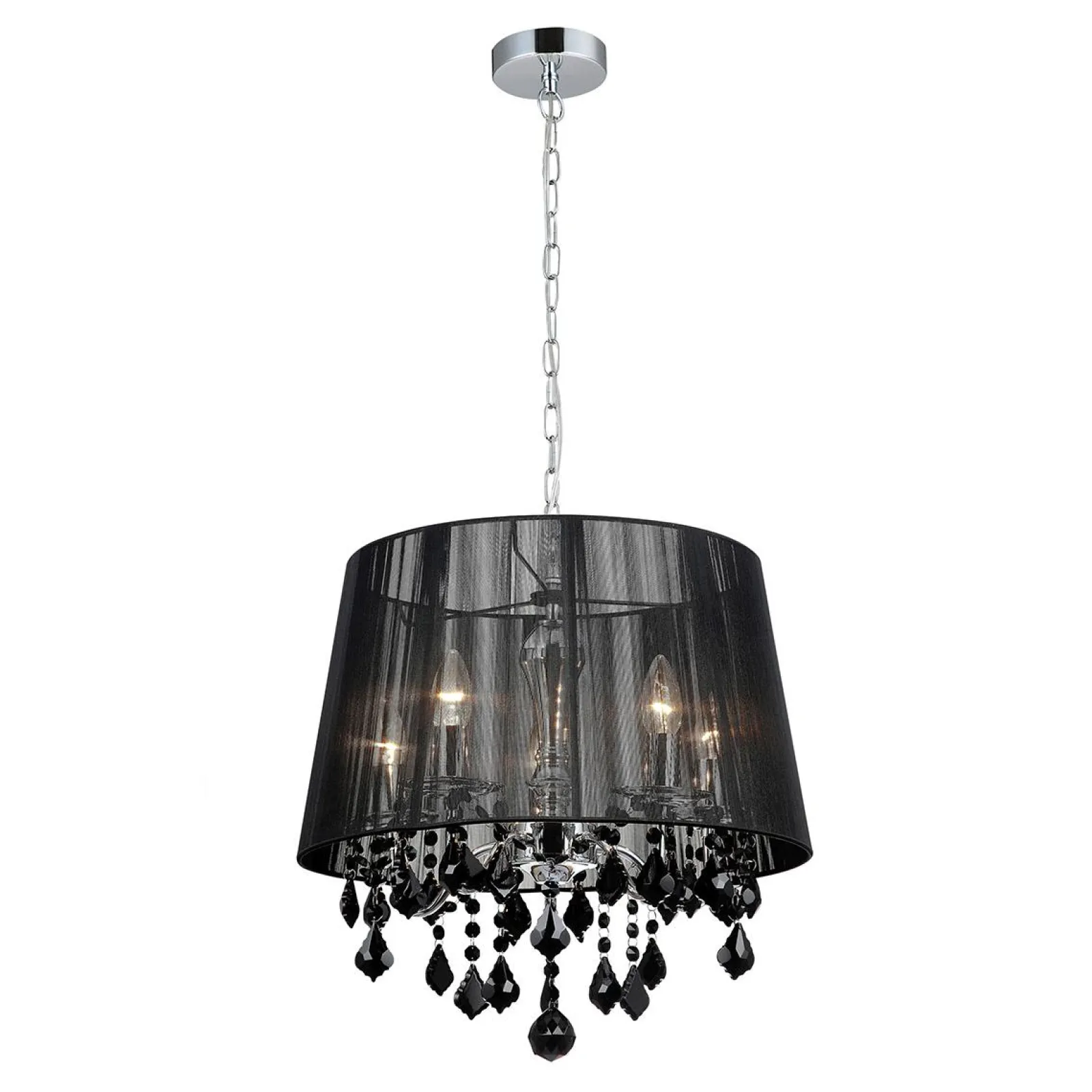 Sklep Kaja Lampa wisząca z kryształkami MDM-2572/5 BK CORNELIA | Kaja Oświetlenie* Żyrandole Z Abażurem