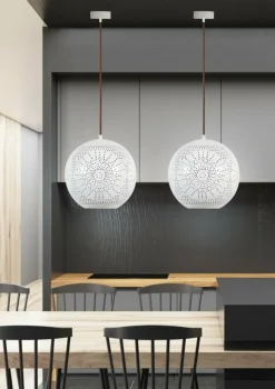 Sklep Kaja Lampa wisząca z kulisty kloszem 31-70586 BENE | Kaja Oświetlenie biały Best Sale