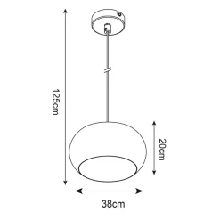 Sklep Kaja Lampa wisząca z lustrzanym kloszem P14120-1-D40 SILLO | Kaja Shop