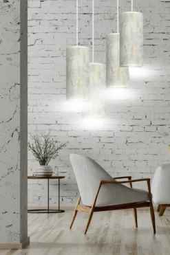 Sklep Kaja Lampa wisząca z marmurowymi abażurami 1057/4PREM KARLI PREMIUM | Kaja biały Sale