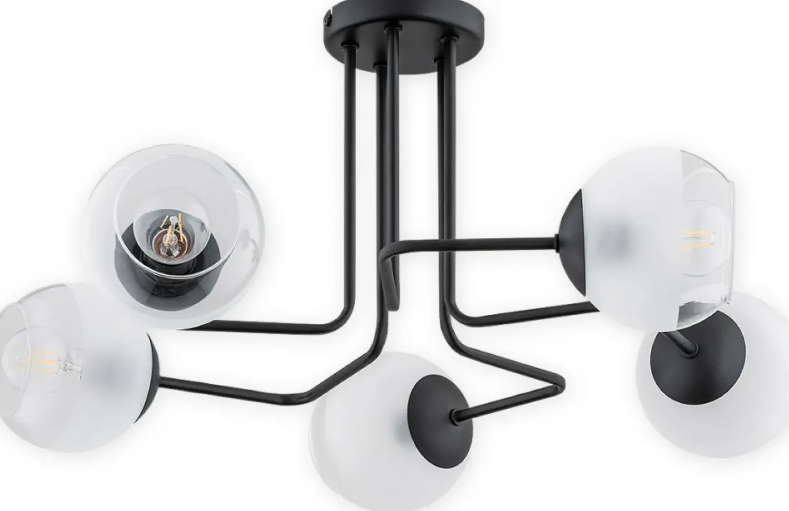 Sklep Kaja Lampa wisząca z matowymi kloszami O3085 W5 CZA PINOX | Kaja* Randole Tradycyjne