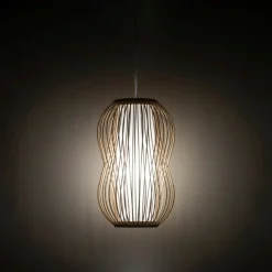 Sklep Kaja Lampa wisząca z małym, beżowym abażurem 11160 PUKET | Kaja Oświetlenie Fashion