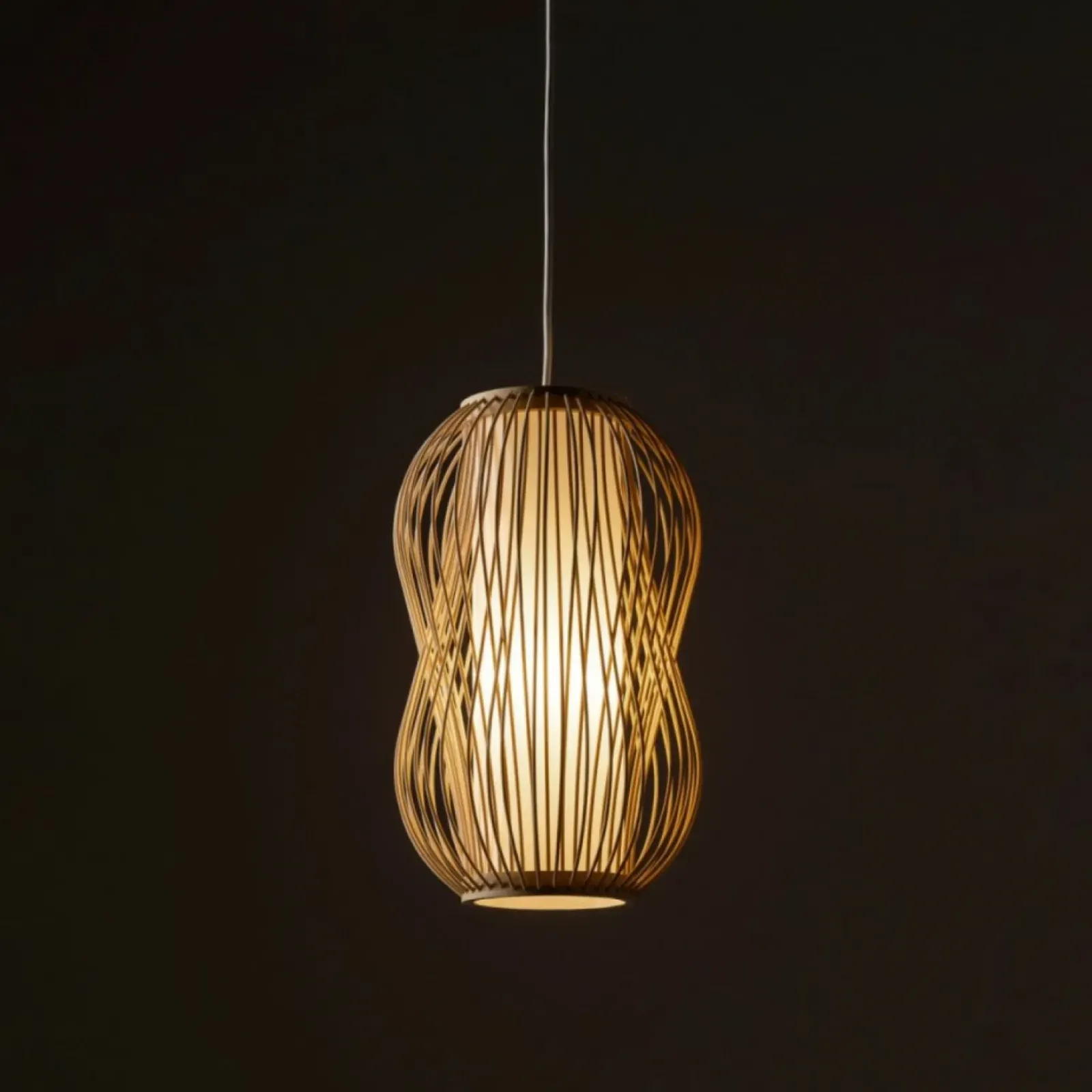 Sklep Kaja Lampa wisząca z małym, beżowym abażurem 11160 PUKET | Kaja Oświetlenie Fashion