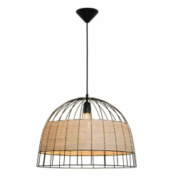 Sklep Kaja Lampa wisząca z metalowo-rattanowym kloszem P21074-D50 z serii BOHO Online