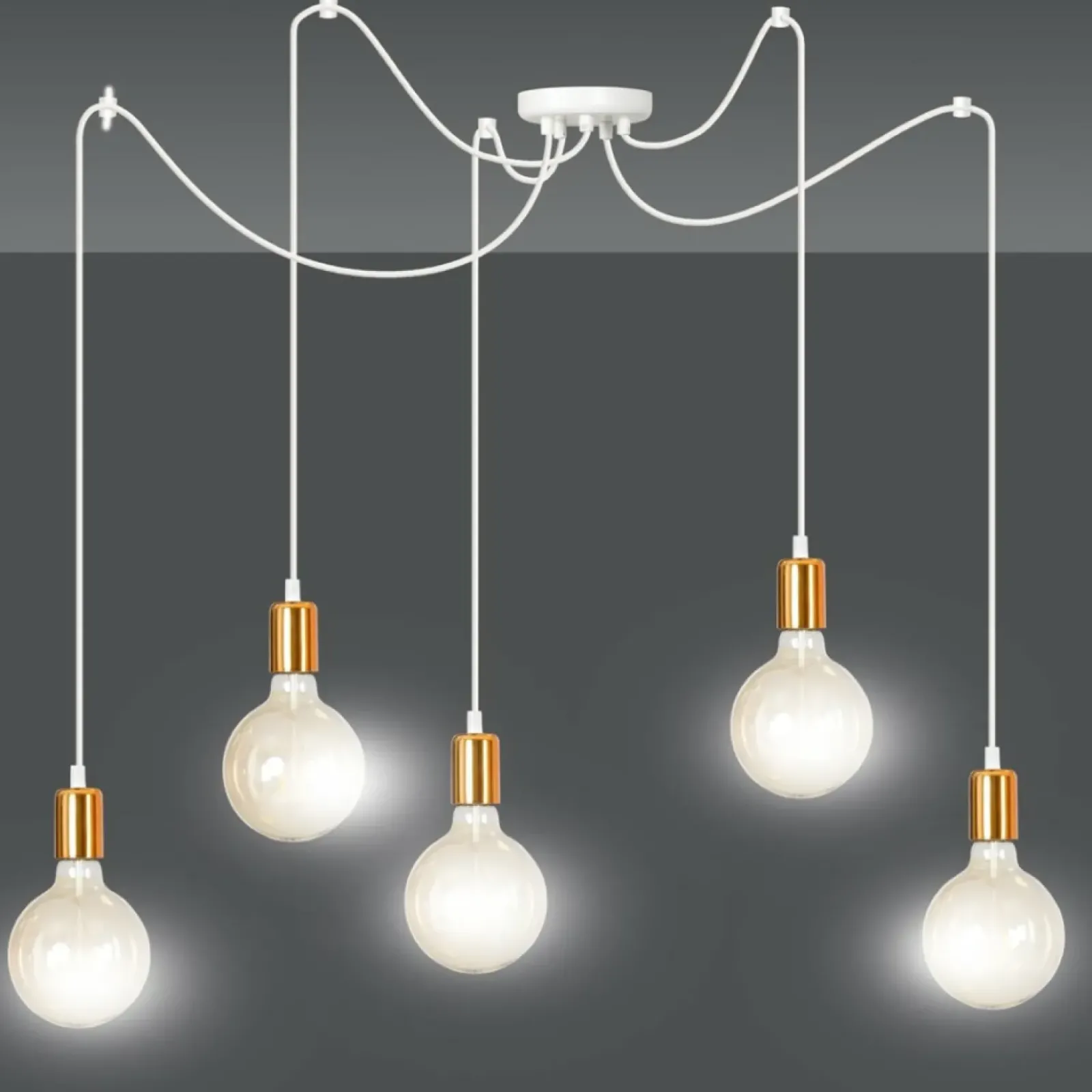Sklep Kaja Lampa wisząca z miedzianymi gwintami 447/5 | Kaja Oświetlenie Flash Sale