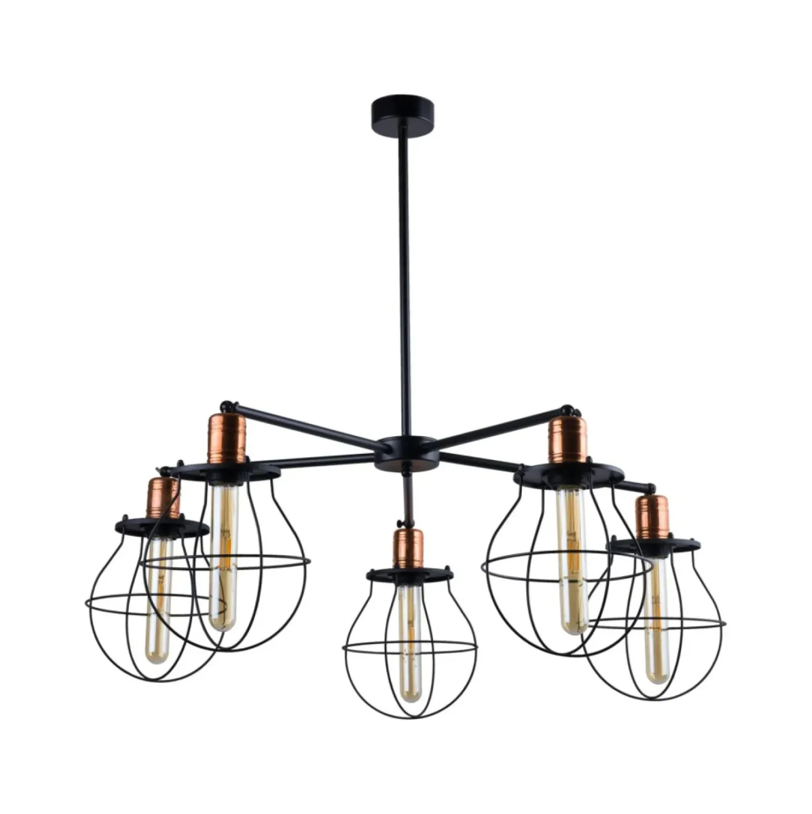 Sklep Kaja Lampa wisząca z miedzianymi elementami 9738 | Kaja Oświetlenie czarny Shop
