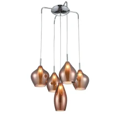 Sklep Kaja Lampa wisząca z mi kloszami AZ3172 AMBER | Kaja Oświetlenie miedziany Best Sale