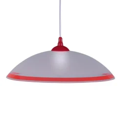 Sklep Kaja Lampa wisząca z mleczno-czerwonym kloszem K-3512 UFO | Kaja* Randole Tradycyjne|Żyrandole Tradycyjne - Retro