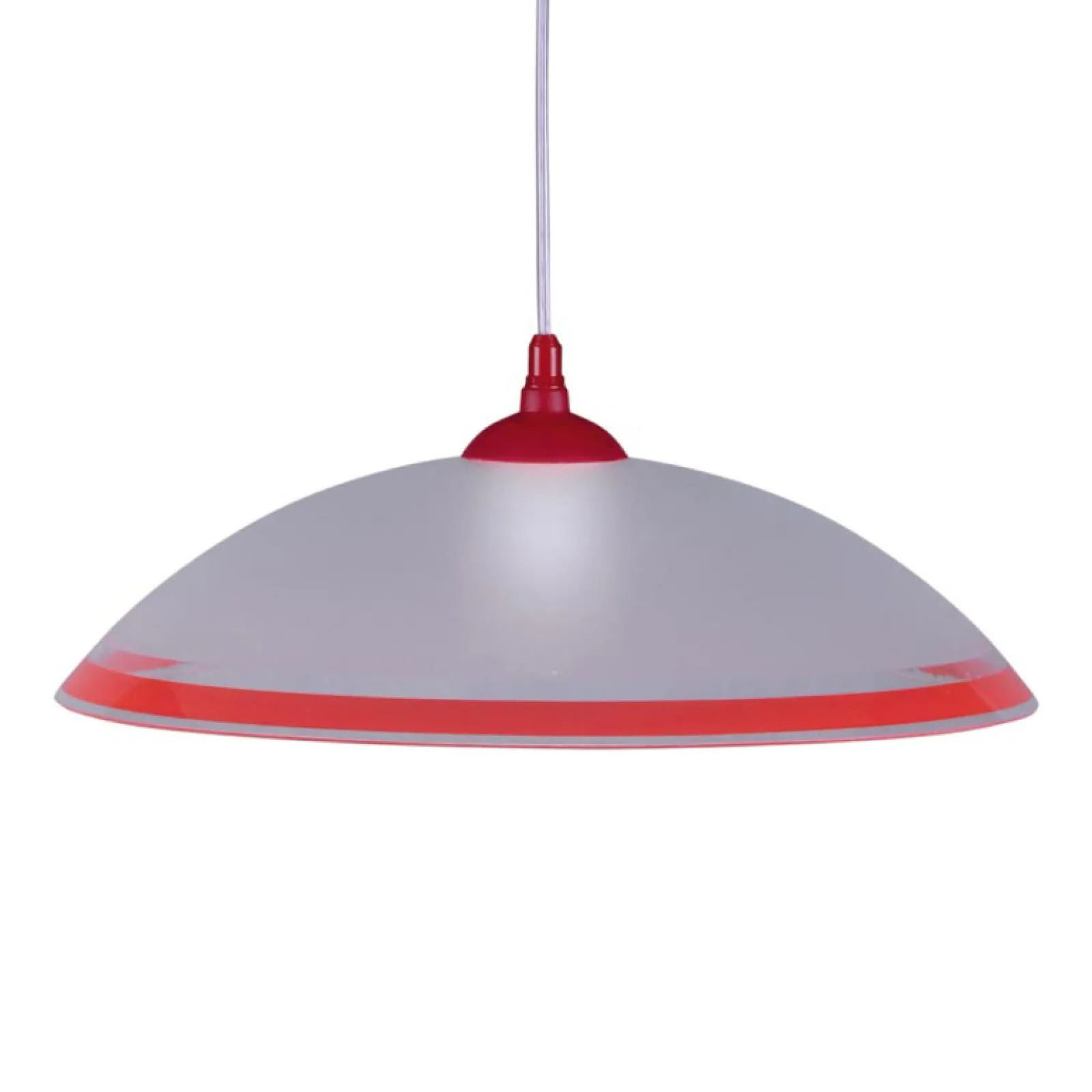 Sklep Kaja Lampa wisząca z mleczno-czerwonym kloszem K-3512 UFO | Kaja* Randole Tradycyjne|Żyrandole Tradycyjne - Retro