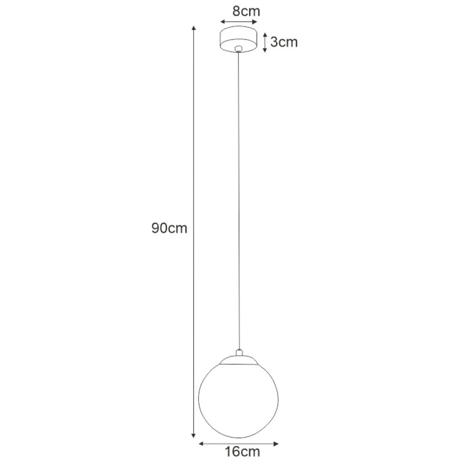 Sklep Kaja Lampa wisząca z mlecznym kloszem 16 cm K-4921 | Kaja Oświetlenie Flash Sale