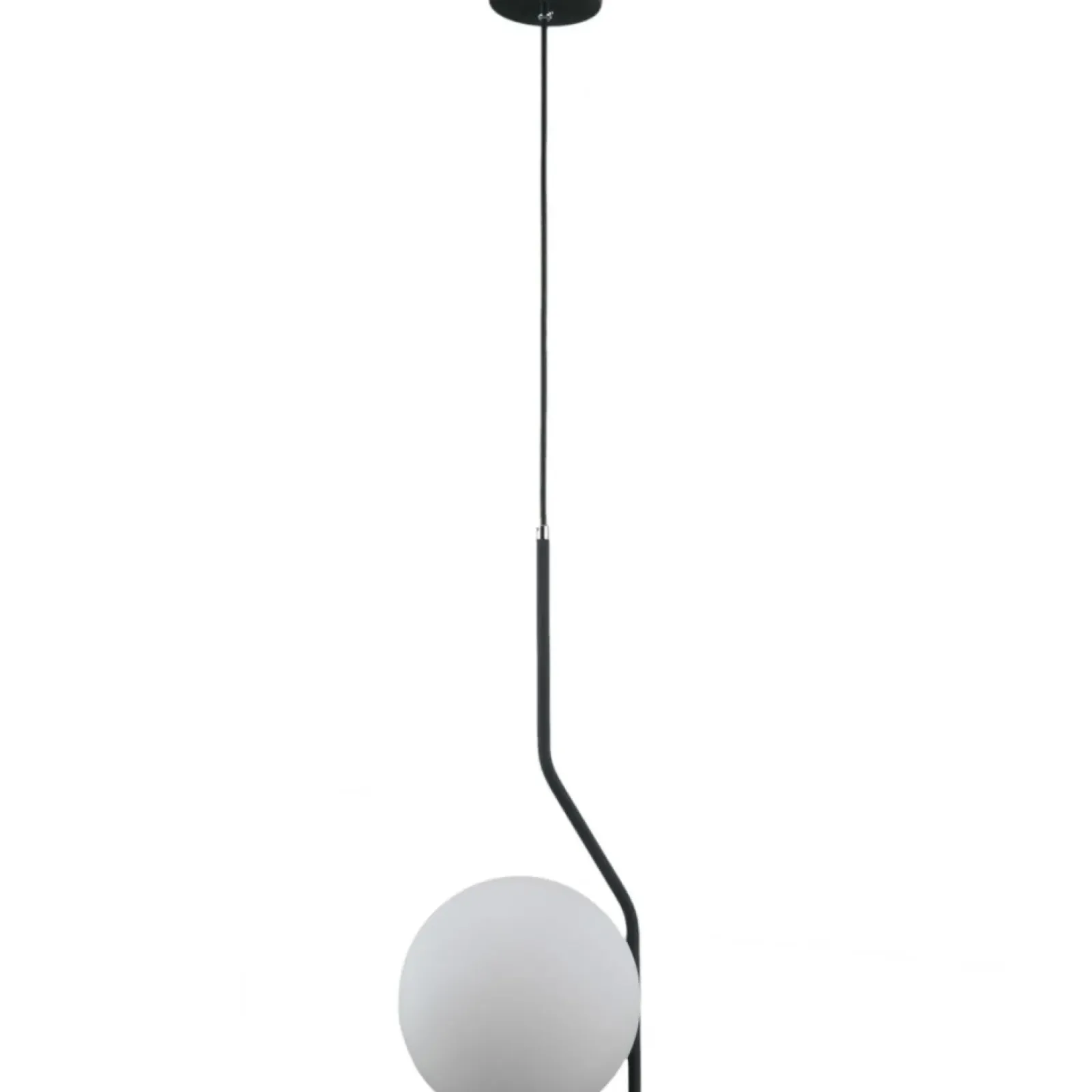 Sklep Kaja Lampa wisząca z mlecznym kloszem PND-3300-1-BK CARIMI | Kaja New