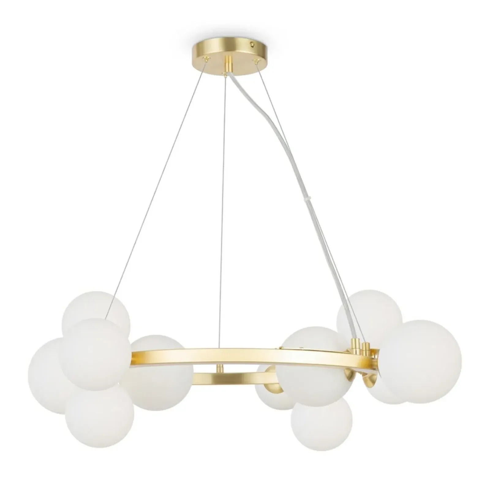 Sklep Kaja Lampa wisząca z mlecznymi kloszami MOD545PL-11BS z serii DALLAS | Kaja złoty Best Sale