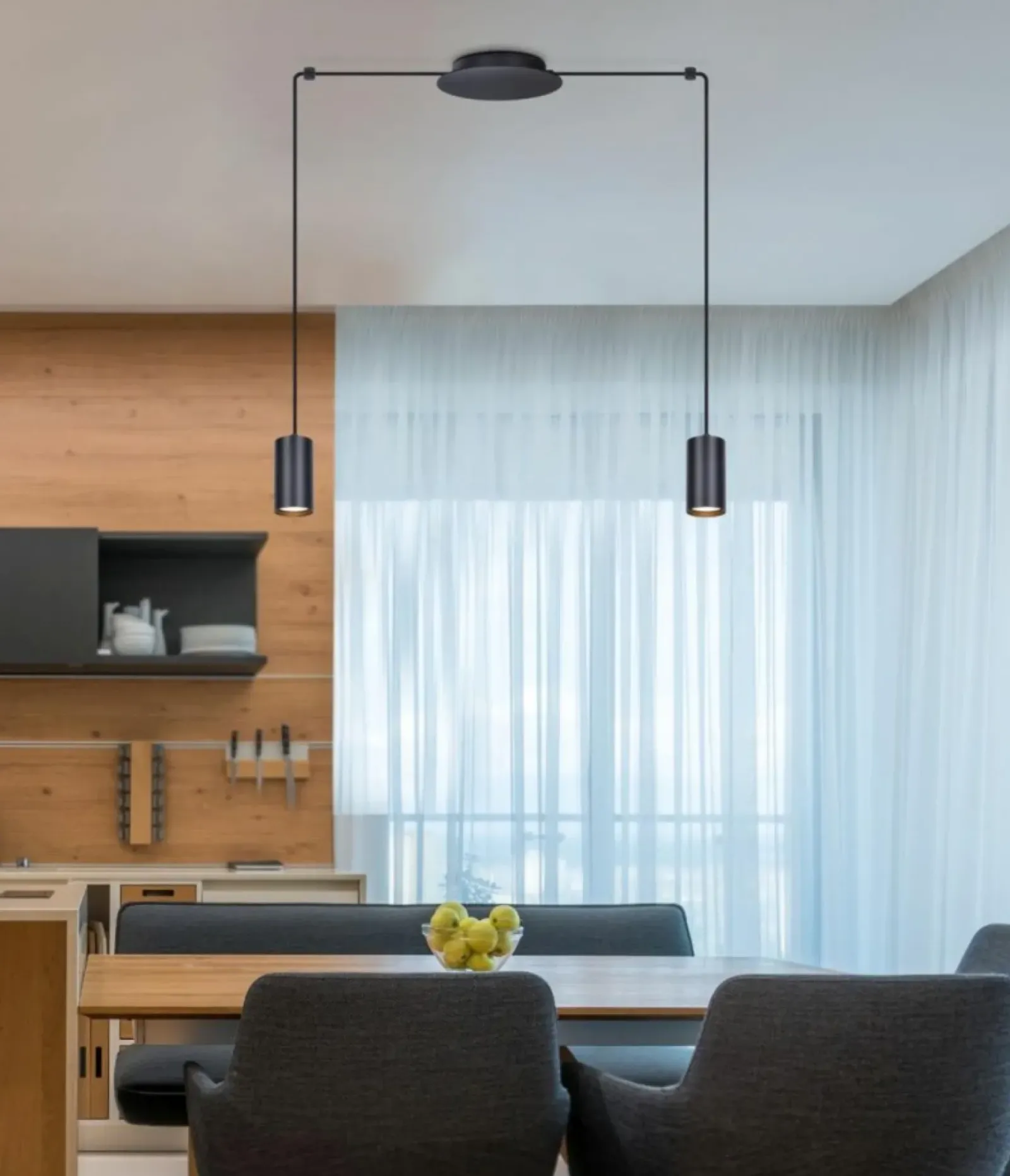 Sklep Kaja Lampa wisząca z możliwością regulacji K-4896 PUERTO | Kaja Oświetlenie czarny Discount