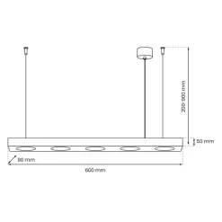 Sklep Kaja Lampa wisząca z możliwością zmiany wysokości MLP8834 z serii ALEXANDER | Kaja Oś Shop