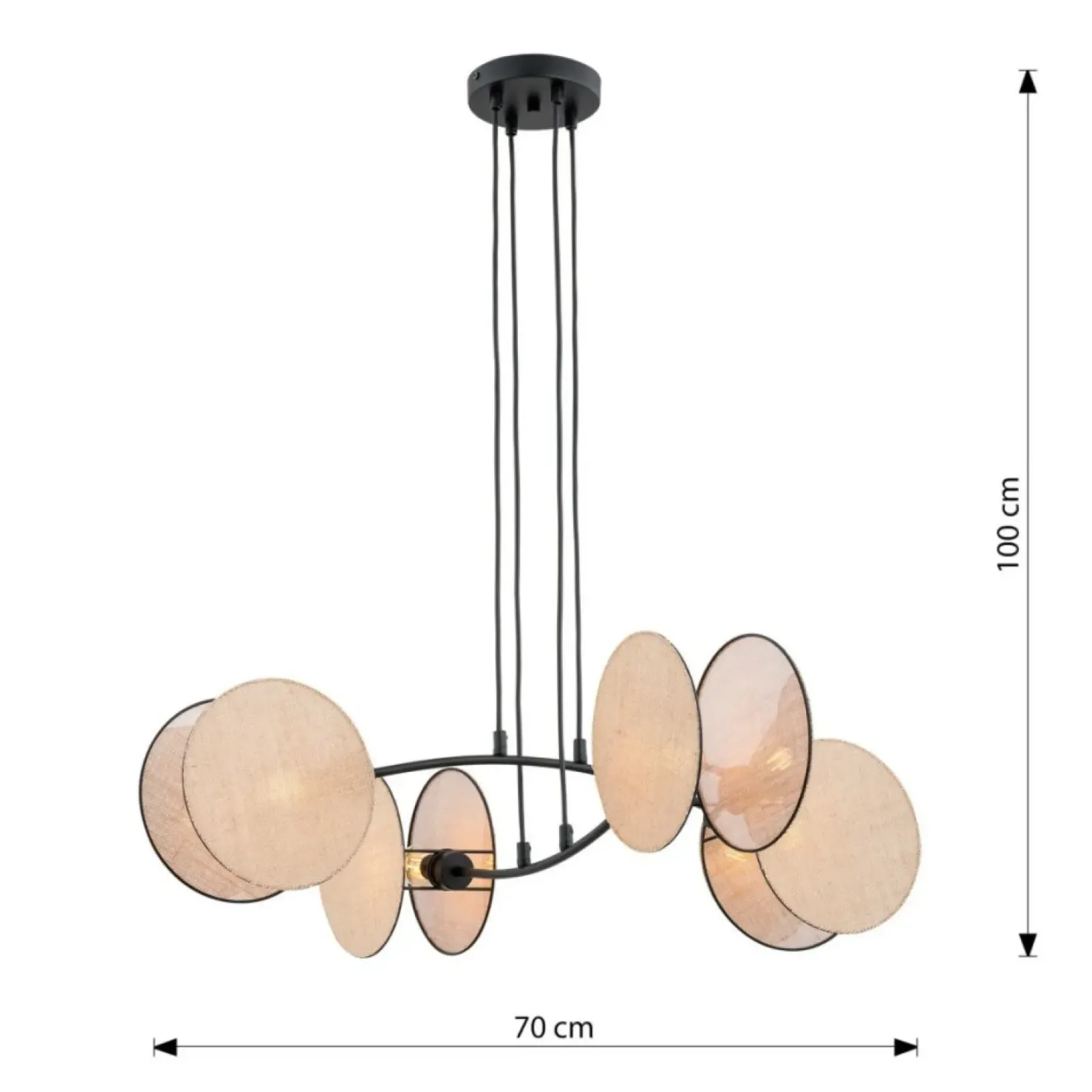 Sklep Kaja Lampa wisząca z naturalnymi abażurami 1328/4 MOTIF | Kaja Oświetlenie Cheap