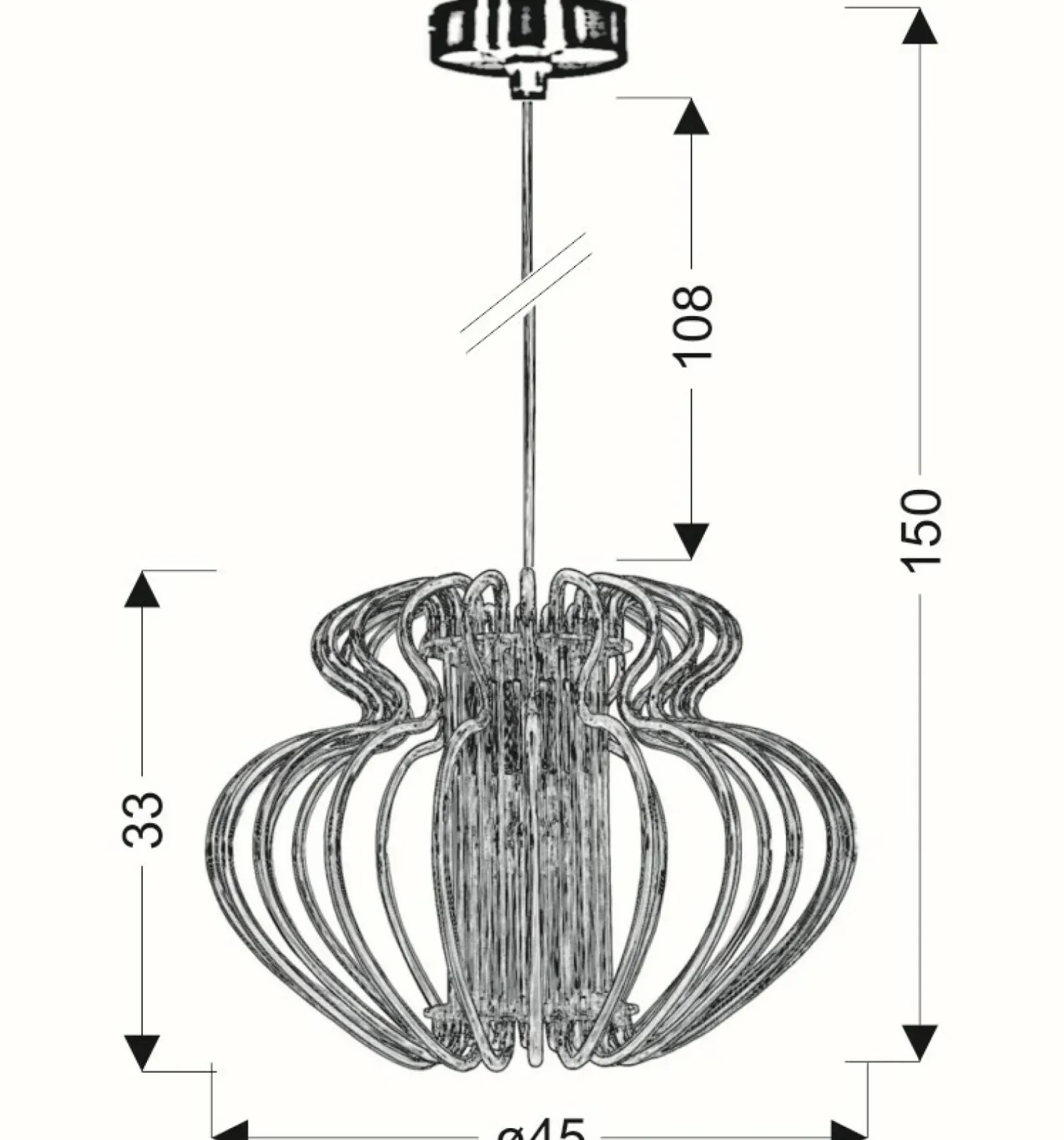 Sklep Kaja Lampa wisząca z m zdobieniem 31-36592 IMPERIA | Kaja* Randole Tradycyjne