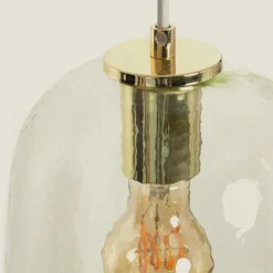 Sklep Kaja Lampa wisząca z obłymi, szklanymi kloszami ABR-3SKCLA CLARO | Kaja złoty Outlet
