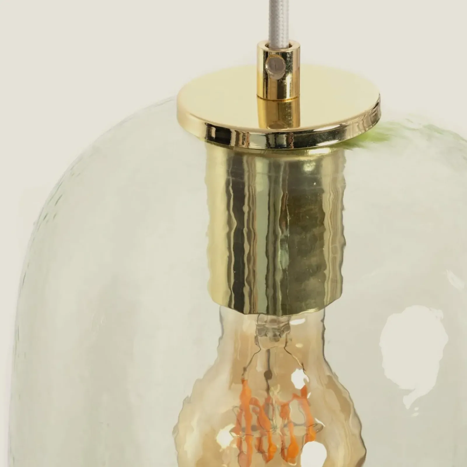 Sklep Kaja Lampa wisząca z obłymi, szklanymi kloszami ABR-3SKCLA CLARO | Kaja złoty Outlet