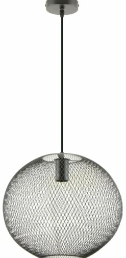 Sklep Kaja Lampa wisząca z okrągłym, drucianym kloszem ZM A8129L-BK z serii ORION Discount
