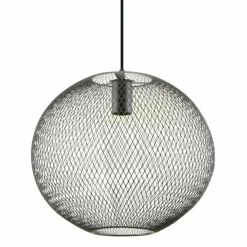 Sklep Kaja Lampa wisząca z okrągłym, drucianym kloszem ZM A8129L-BK z serii ORION Discount