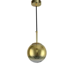 Sklep Kaja Lampa wisząca z okrągłym, złotym kloszem LP-2844/1P S GD z serii PALLA Discount