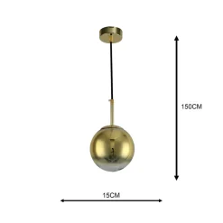 Sklep Kaja Lampa wisząca z okrągłym, złotym kloszem LP-2844/1P S GD z serii PALLA Discount