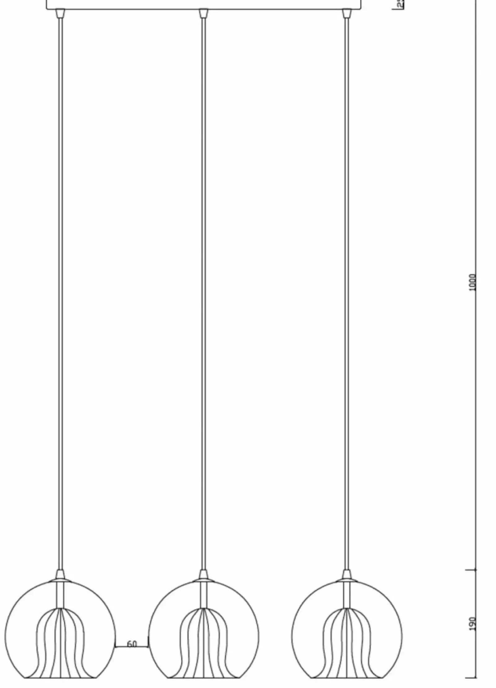 Sklep Kaja Lampa wisząca z okrągłymi kloszami, nad stół LP-133/3L z serii ARETTE New