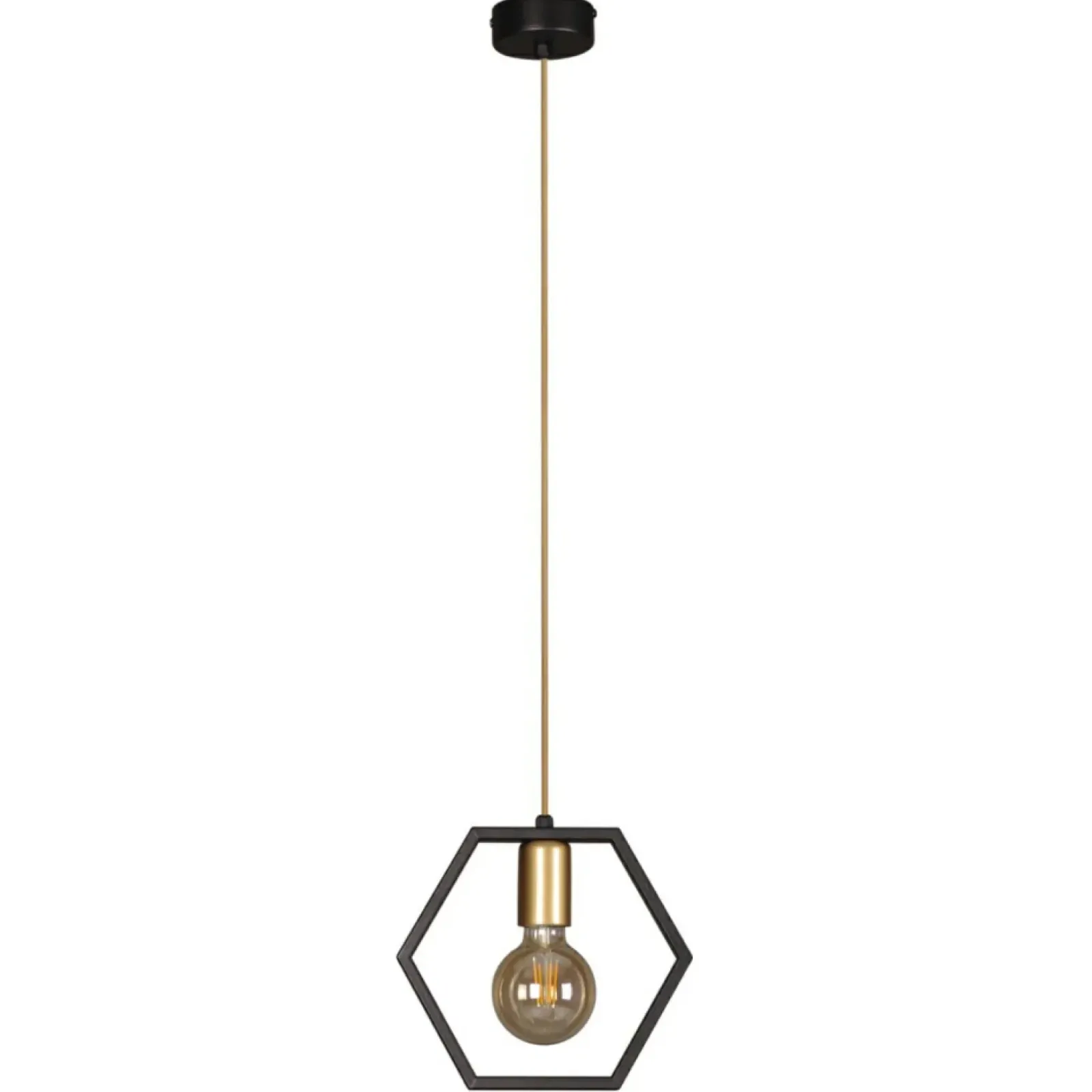 Sklep Kaja Lampa wisząca z ozdobną ramką heksagon K-4720 HONEY | Kaja Oświetlenie Shop