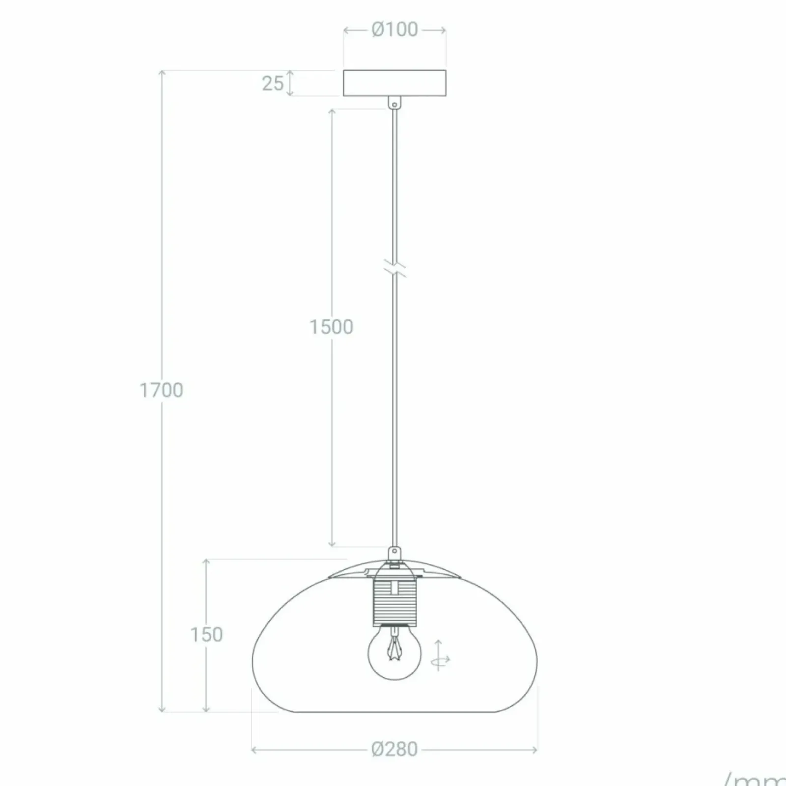 Sklep Kaja Lampa wisząca z ozdobnym kloszem ABR-LWCM-E27 TESORO | Kaja miodowy Flash Sale