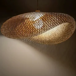 Sklep Kaja Lampa wisząca z plecionym abażurem boho 11397 HAVANA | Kaja Store