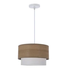 Sklep Kaja Lampa wisząca z podwójnym abażurem, biała 31-21694 z serii RUBEN | Kaja Oświetle Store