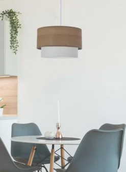 Sklep Kaja Lampa wisząca z podwójnym abażurem, biała 31-21694 z serii RUBEN | Kaja Oświetle Store