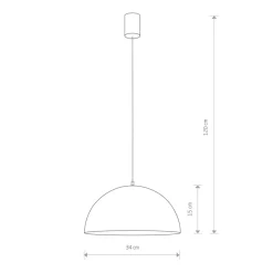 Sklep Kaja Lampa wisząca z półokrągłym kloszem 6367 HEMISPHERE | Kaja Oświetlenie wenge Flash Sale