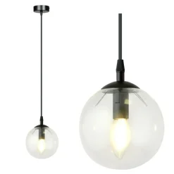 Sklep Kaja Lampa wisząca z przezroczystym kulistym kloszem 711/1 | Kaja Flash Sale