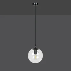 Sklep Kaja Lampa wisząca z przezroczystym kulistym kloszem 711/1 | Kaja Flash Sale