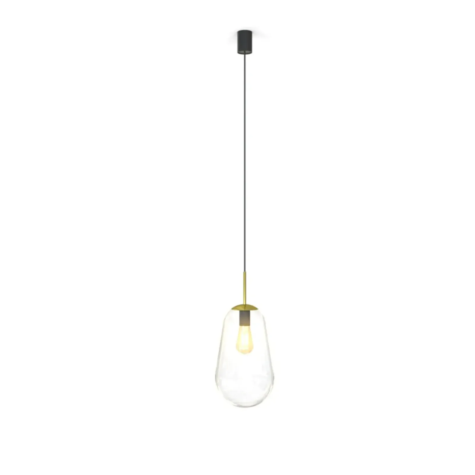 Sklep Kaja Lampa wisząca z przezroczystym szklanym kloszem 8672 | Kaja transparentny Flash Sale