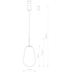 Sklep Kaja Lampa wisząca z przezroczystym szklanym kloszem 8672 | Kaja transparentny Flash Sale