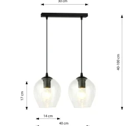 Sklep Kaja Lampa wisząca z przezroczystymi kloszami 679/2 ISTAR | Kaja Online