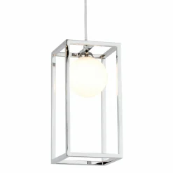 Sklep Kaja Lampa wisząca z ramką i kulą MD-BR4367-D1 CH DAISY | Kaja Oświetlenie chrom Hot