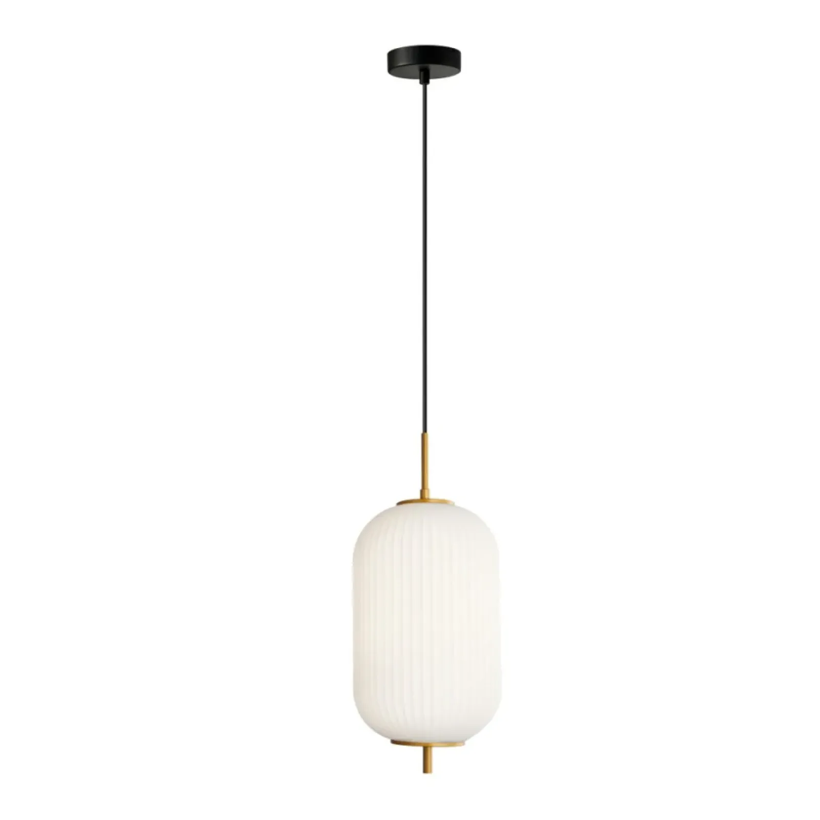 Sklep Kaja Lampa wisząca z ryflowanym szkłem PND-28798-1-GD-WH z serii OLMETO Discount