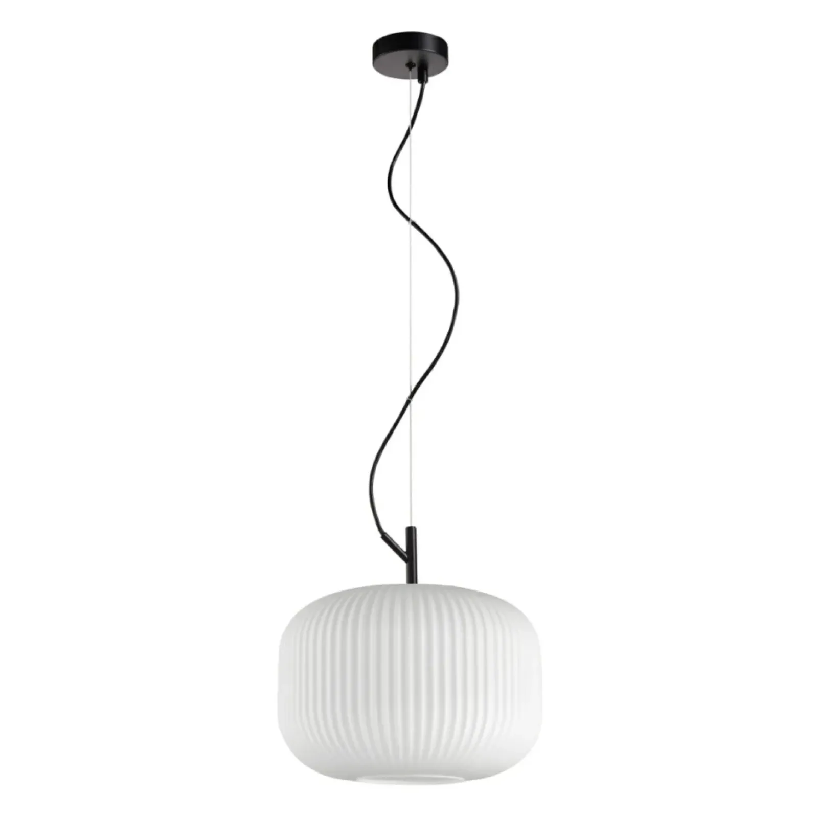 Sklep Kaja Lampa wisząca z ryflowanym kloszem PND-64536B-L-BL-OPA RUES | Kaja Store