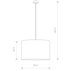 Sklep Kaja Lampa wisząca z szerokim, m abażurem 3466 ALICE | Kaja kawowy Discount