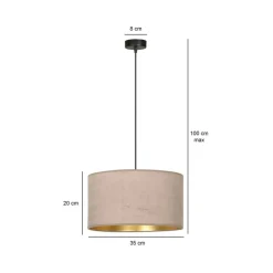 Sklep Kaja Lampa wisząca z szerokim, różowym abażurem 1053/1 HILDE | Kaja Best Sale