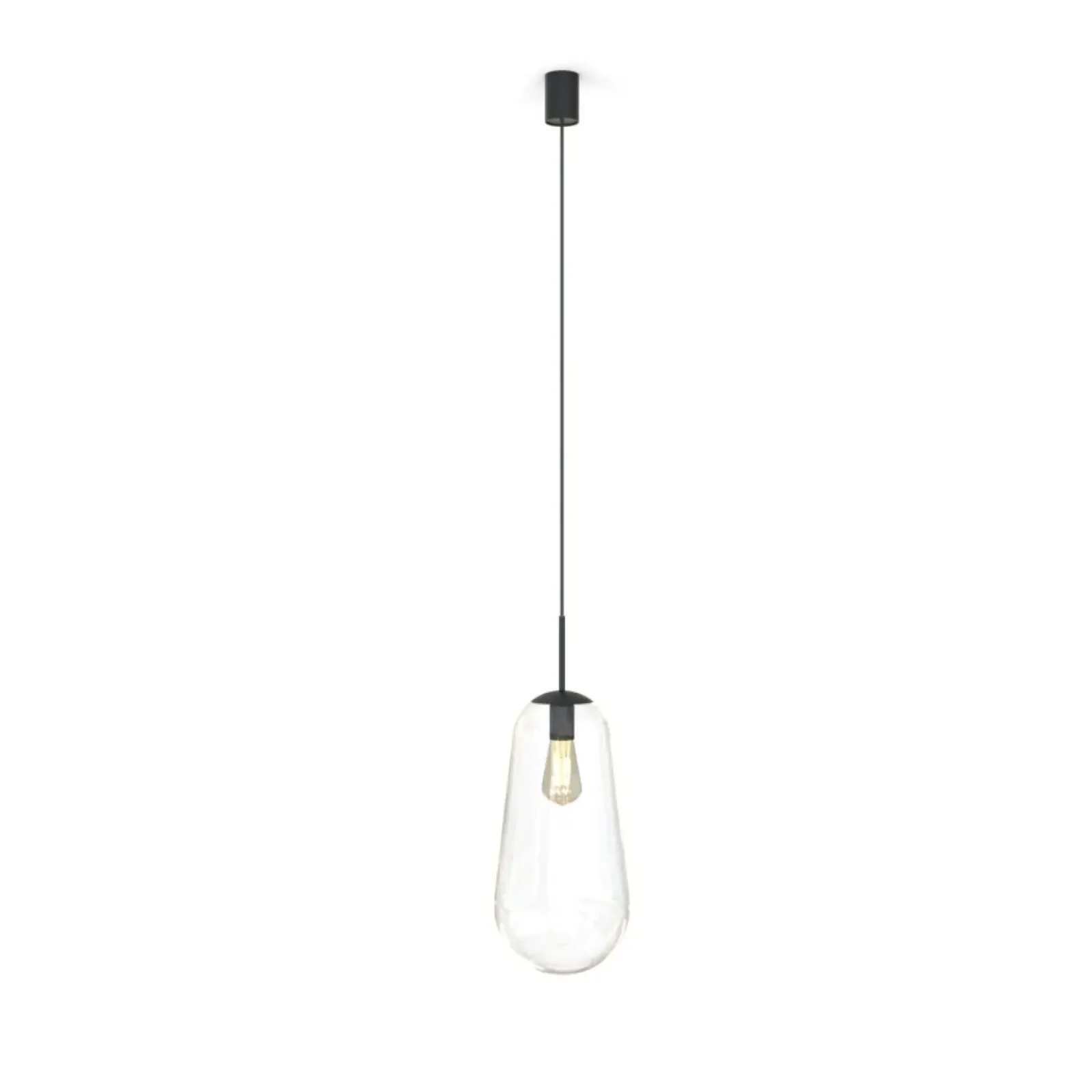 Sklep Kaja Lampa wisząca z m kloszem 7797 | Kaja Oświetlenie transparentny Outlet
