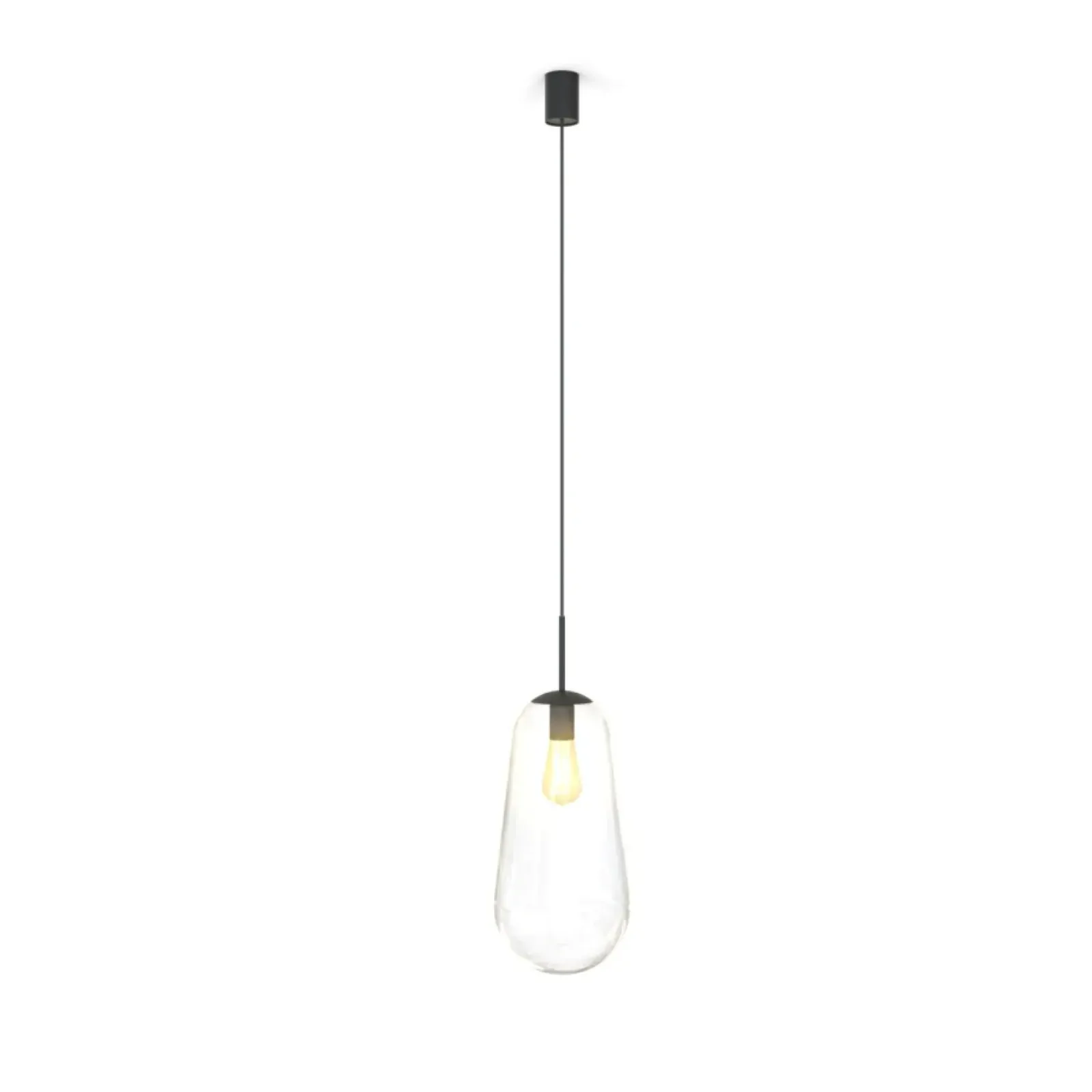 Sklep Kaja Lampa wisząca z m kloszem 7797 | Kaja Oświetlenie transparentny Outlet