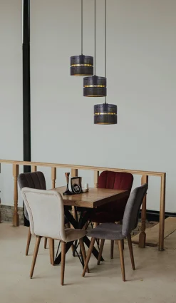Sklep Kaja Lampa wisząca z trzema ażurowymi abażurami K-5222 z serii ZIMBO | Kaja* Żyrandole Z Abażurem|Żyrandole Z Abażurami