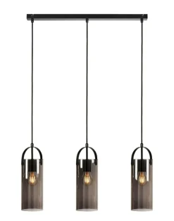 Sklep Kaja Lampa wisząca z trzema kloszami w kształcie tub 108219 | Kaja Flash Sale